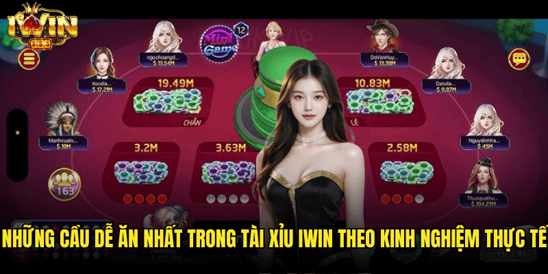 Những Cầu Dễ Ăn Nhất Trong Tài Xỉu Iwin Theo Kinh Nghiệm Thực Tế